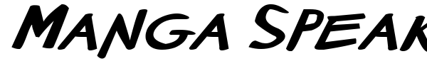 Manga Speak 2 font preview